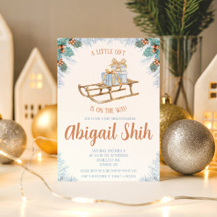 Invitación Un pequeño regalo está en camino, Fiesta de Bebé d