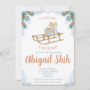 Invitación Un pequeño regalo está en camino, Shower de bebé i