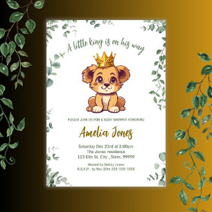 Invitación Un pequeño rey está de camino Baby Shower