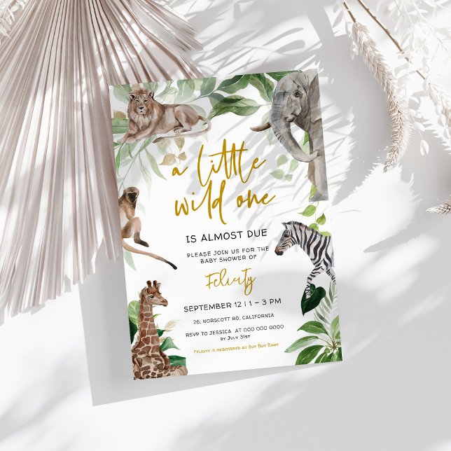 Invitación Un pequeño safari salvaje Baby Shower (Subido por el creador)