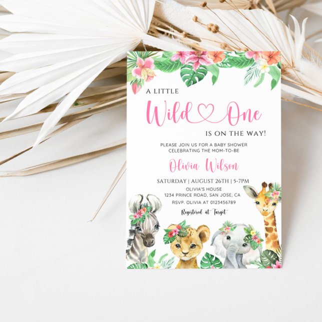 Invitación Un pequeño salvaje está en camino: Safari por la J (Subido por el creador)