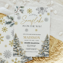 Invitación Un Pequeño Snowflake Está En Camino, Baby Shower