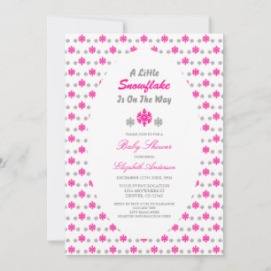 Invitación Un Pequeño Snowflake Está En Camino De Baby Shower