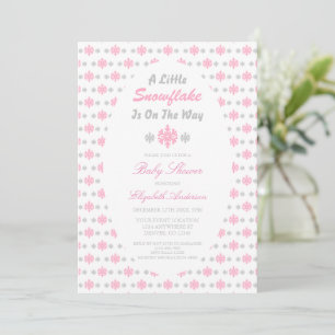 Invitación Un Pequeño Snowflake Está En Camino De Baby Shower
