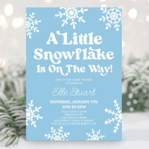 Invitación ¡Un Pequeño Snowflake Está En El Camino! Baby Show