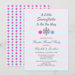 Invitación Un Pequeño Snowflake Está En El Camino De La Revel