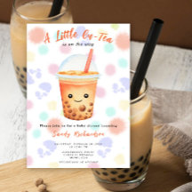 Un pequeño té burbuja Baby Shower Cu-Tea