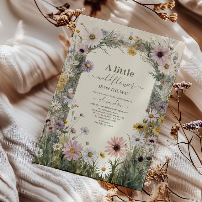 Invitación Un pequeño tema de naturaleza del Boho de Flores S (Subido por el creador)