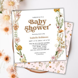 Invitación Un pequeño tema de naturaleza del Boho de Flores S