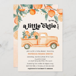 Invitación Un Pequeño Testigo Está En Camino Naranja Baby Sho