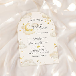 Invitación Un pequeño trozo de cielo arco de baby shower soña