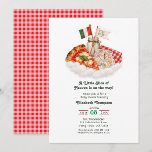 Invitación Un pequeño trozo de cielo Fiesta de Pizzas Italian