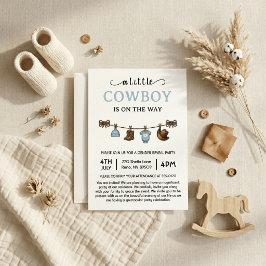 Invitación Un pequeño vaquero está en camino Baby Shower