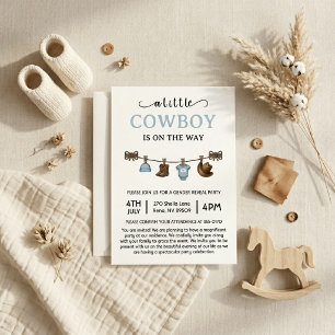 Invitación Un pequeño vaquero está en camino Baby Shower