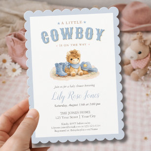 Invitación Un pequeño vaquero está en camino Baby Shower
