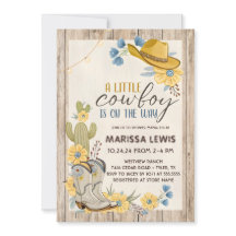 Un pequeño vaquero está en camino Bleu Amarillo Oc