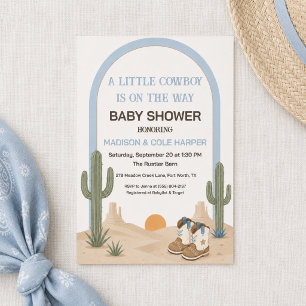 Invitación Un pequeño vaquero está en camino Fiesta de Baby S