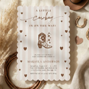 Invitación Un pequeño vaquero está en camino Fiesta de bienve