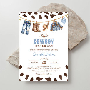 Invitación Un pequeño vaquero Rodeo del Salvaje Oeste Baby Sh