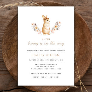 Invitación Un pequeño y caprichoso Bunny Wildflower Baby Show