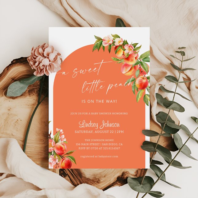 Invitación Un pequeño y dulce arca brillante Baby Shower Peac (Subido por el creador)