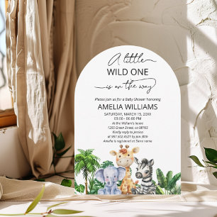 Invitación Un pequeño y salvaje Safari de la Selva Baby Showe