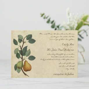 Invitación Un Perfecto Par Orchard, Barn, Boda Agrícola