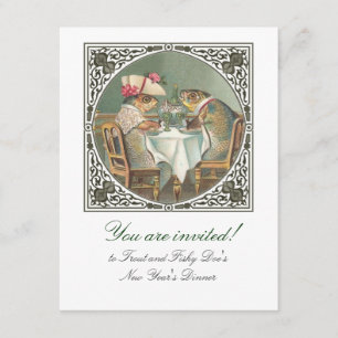 Invitación Un personalizable a pescado de la fecha