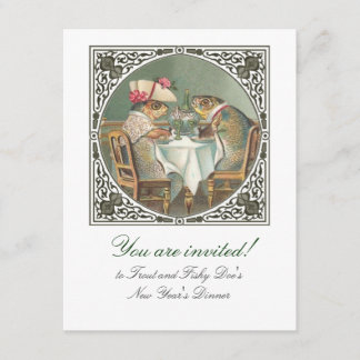 Invitación Un personalizable a pescado de la fecha