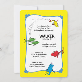Invitación Un Pescado Dos Peces - Primer Cumpleaños