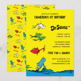 Invitación Un pez dos peces - Cumpleaños de niños