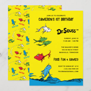 Invitación Un pez dos peces - Cumpleaños de niños
