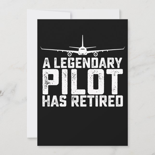Invitación Un Piloto Legendario Ha Retirado Copiloto De Retir (Anverso)