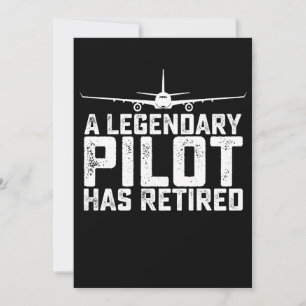Invitación Un Piloto Legendario Ha Retirado Copiloto De Retir