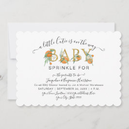 Invitación Un poco curas Naranjas acuarela Baby Shower