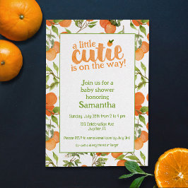 Invitación Un poco cursi Baby Shower de tema Naranja