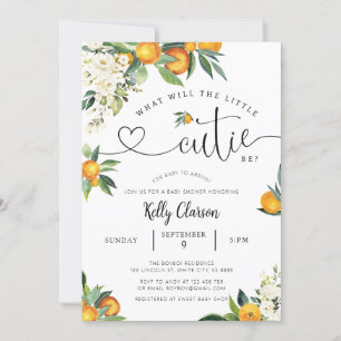 Invitación Un poco cursi Baby Shower Naranja