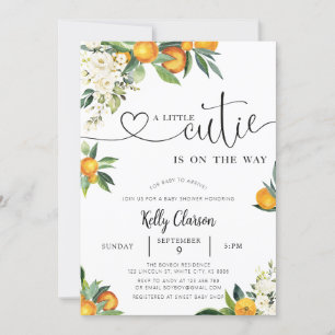 Invitación Un poco cursi Baby Shower Naranja