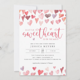 Invitación Un poco de amor San Valentín Baby Shower