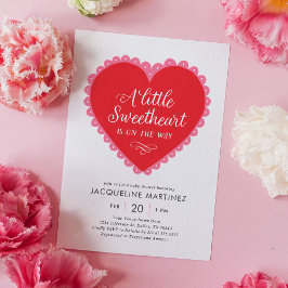 Invitación Un poco de amor San Valentín Baby Shower