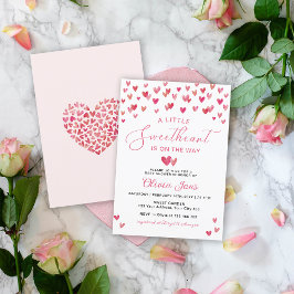 Invitación Un poco de amor San Valentín Baby Shower