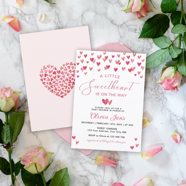 Invitación Un poco de amor San Valentín Baby Shower (Subido por el creador)