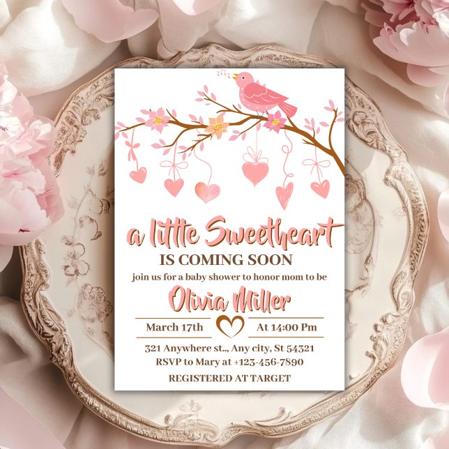 Invitación Un poco de amor Valentine Baby Shower (Subido por el creador)