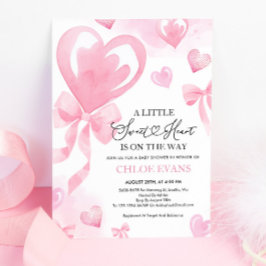 Invitación Un poco de amor Valentine Baby Shower