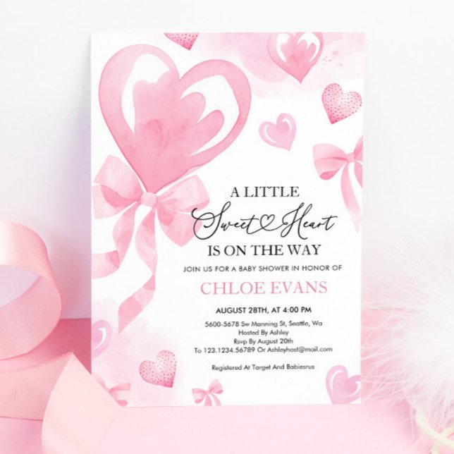 Invitación Un poco de amor Valentine Baby Shower (Subido por el creador)