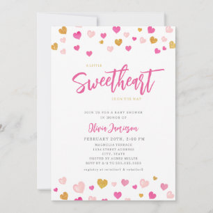 Invitación Un poco de amor Valentine Baby Shower