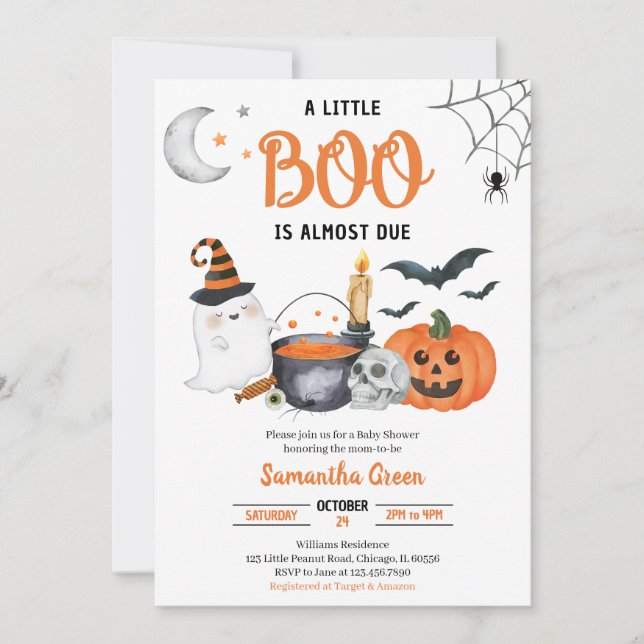 Invitación Un poco de Baby Shower (Anverso)