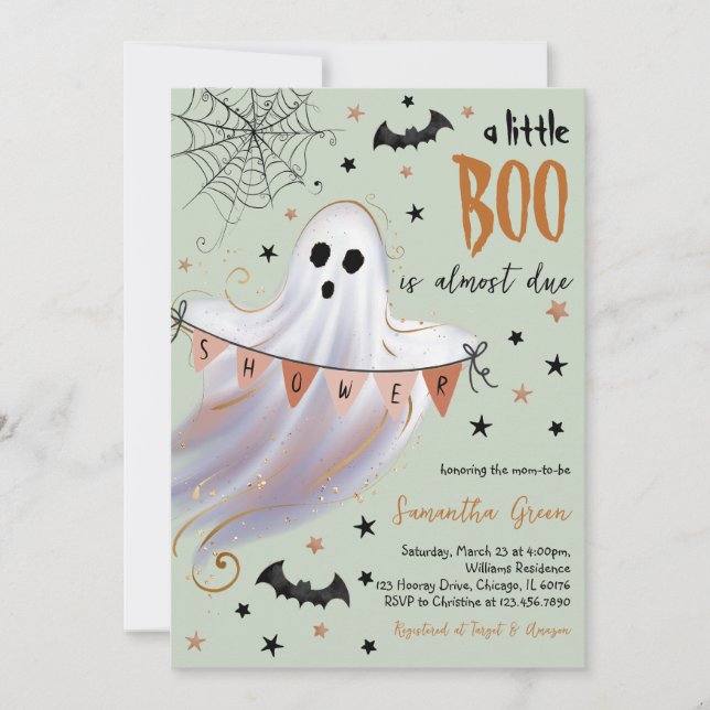 Invitación Un poco de Baby Shower (Anverso)