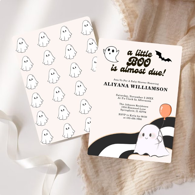Invitación Un poco de Baby Shower de Boo Halloween (Subido por el creador)