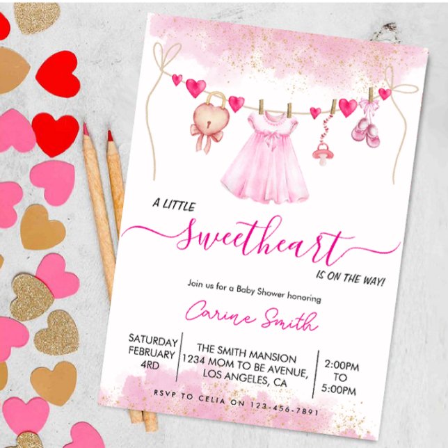 Invitación Un poco de Baby Shower de San Valentín (Subido por el creador)